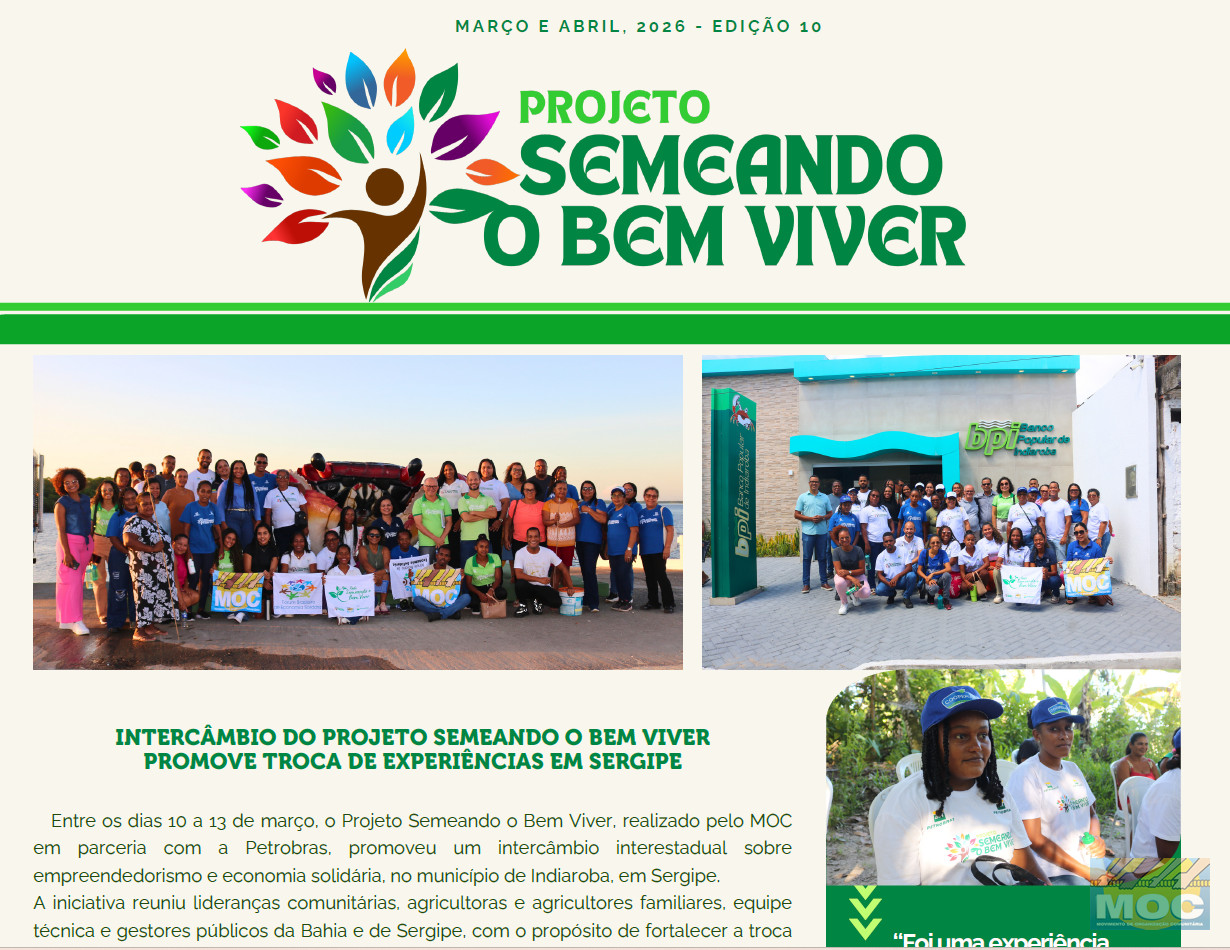  Boletim  Informativo Semeando o Bem Viver - Março e Abril - Edição 10