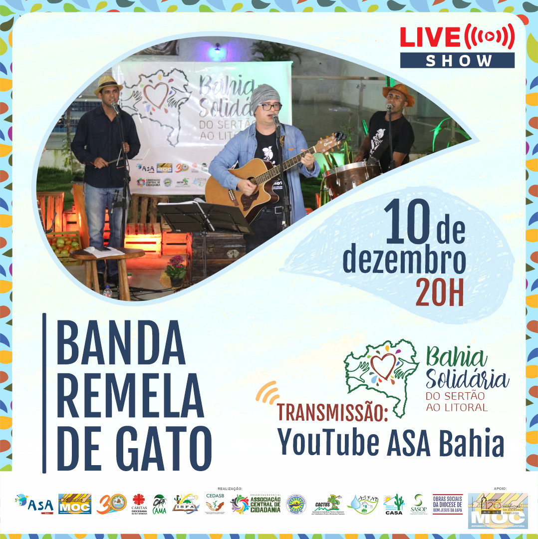 3ª live da campanha Bahia Solidária: do Sertão ao Litoral será dia 10 de dezembro