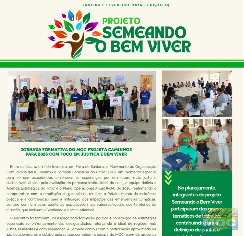 Boletim Informativo Semeando o Bem viver Janeiro e Fevereiro, 2026- Edição 09