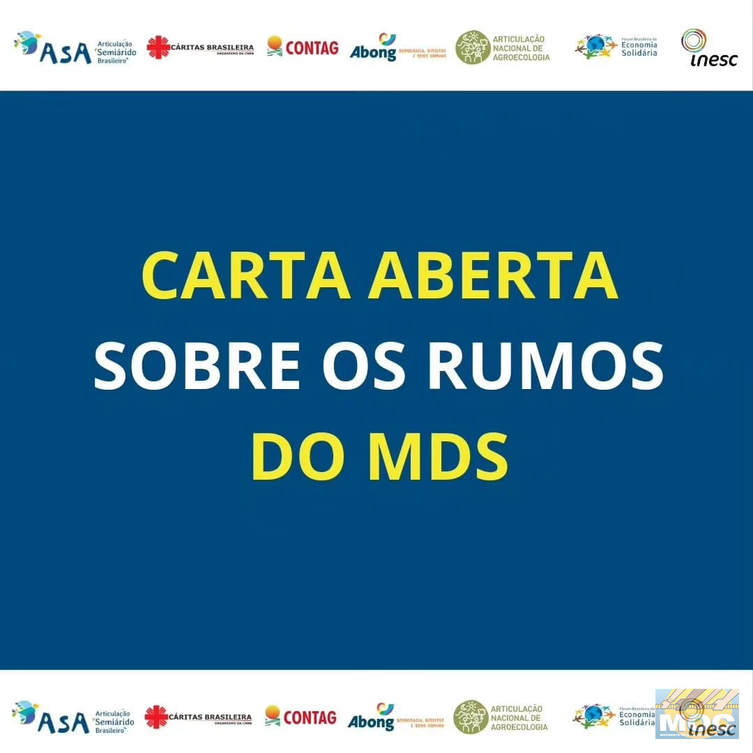 CARTA ABERTA SOBRE OS RUMOS DO MDS 