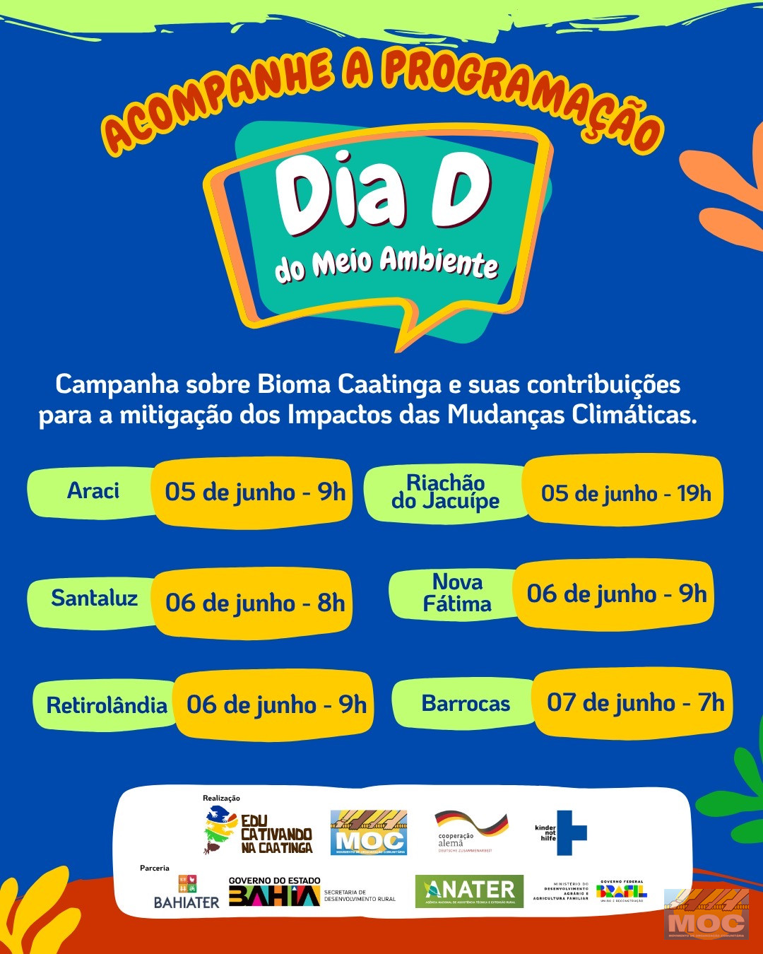 Dia D para Promover a Campanha sobre o Bioma Caatinga e suas Contribuições para a Mitigação dos Impactos das Mudanças Climáticas