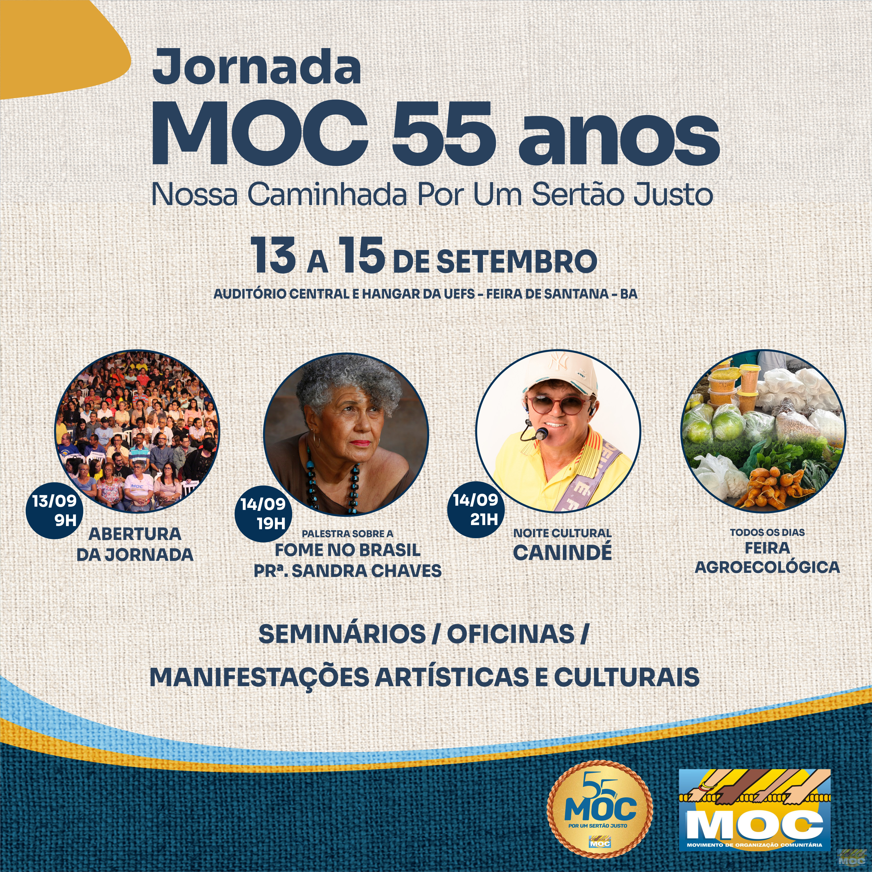 MOC celebrará seus 55 anos de história, de trabalho, resistência e de lutas.