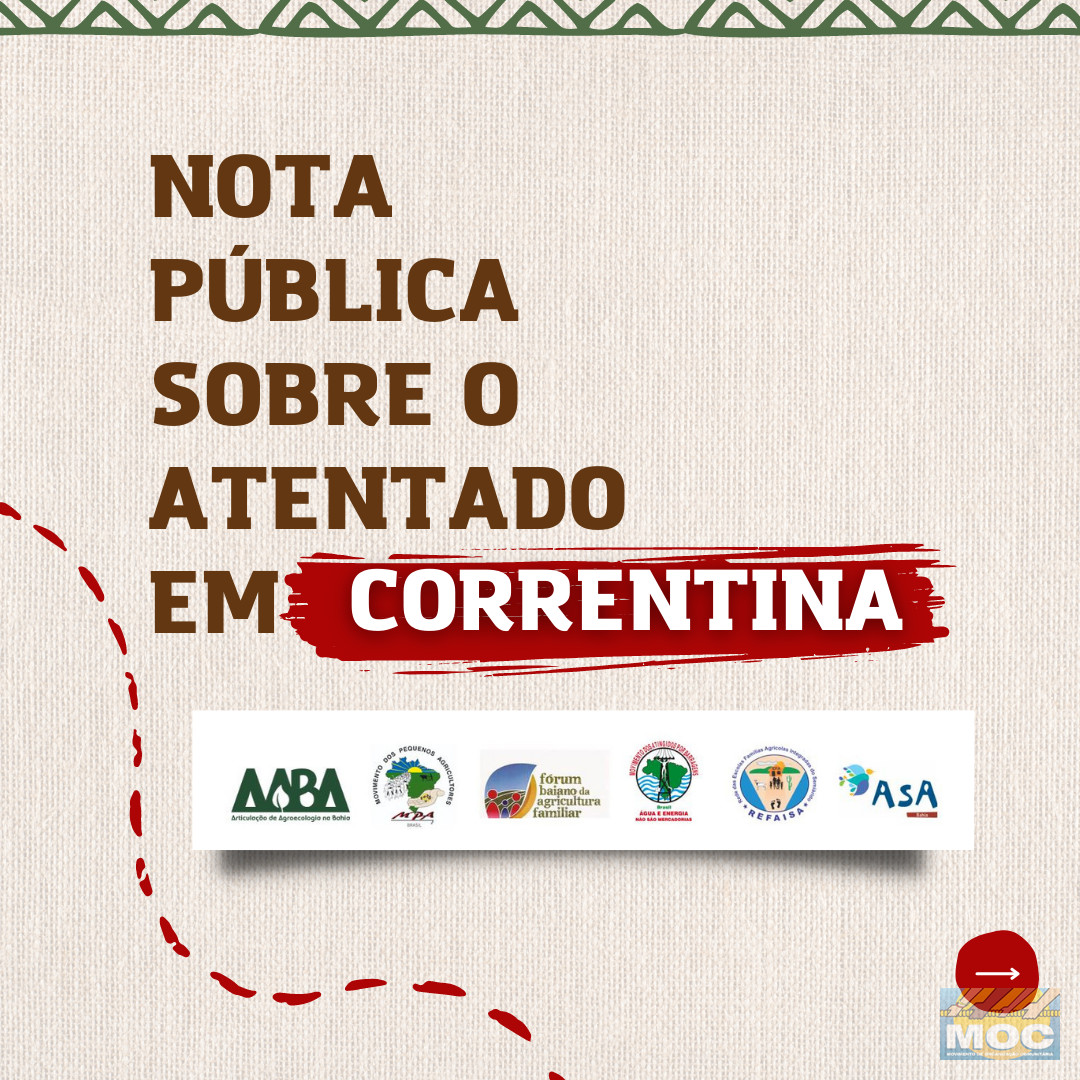 NOTA PÚBLICA SOBRE O ATENTADO EM CORRENTINA 