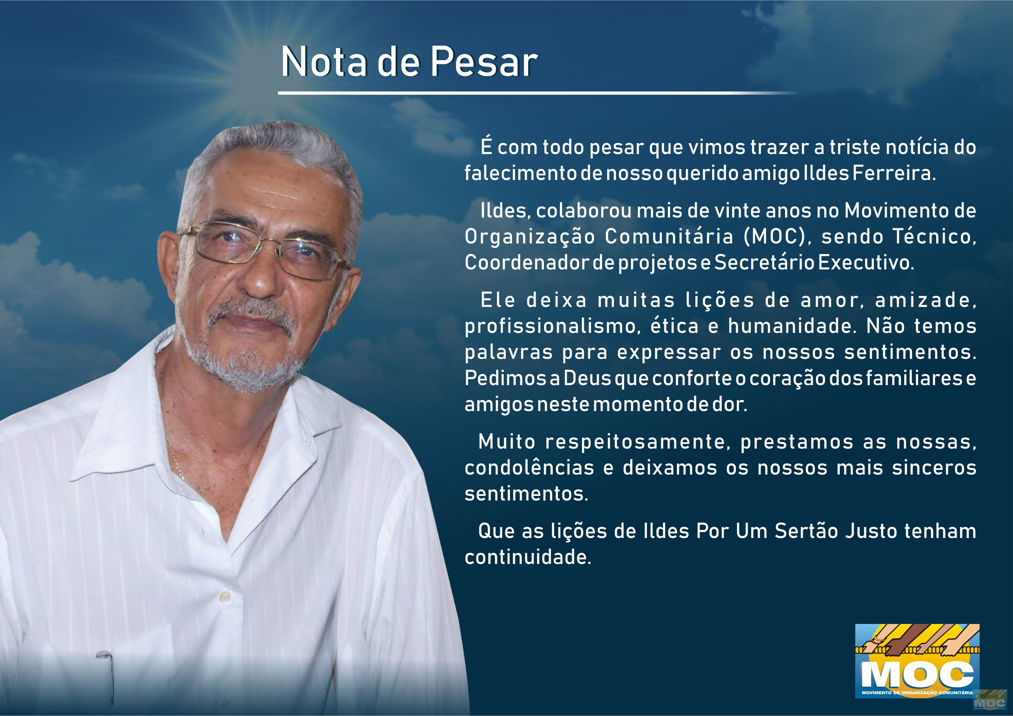 NOTA DE PESAR