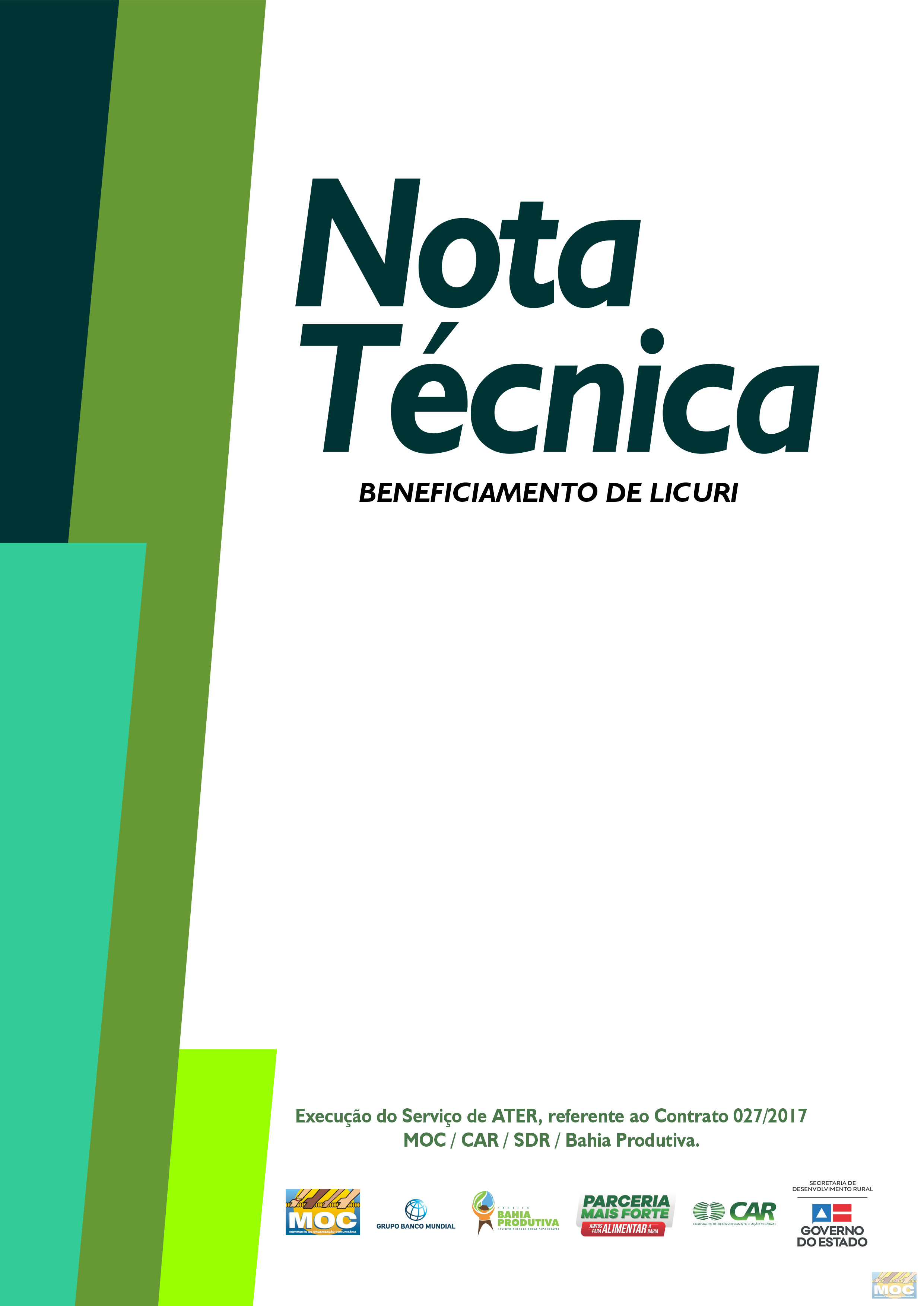 Nota Técnica: Beneficiamento do Licuri