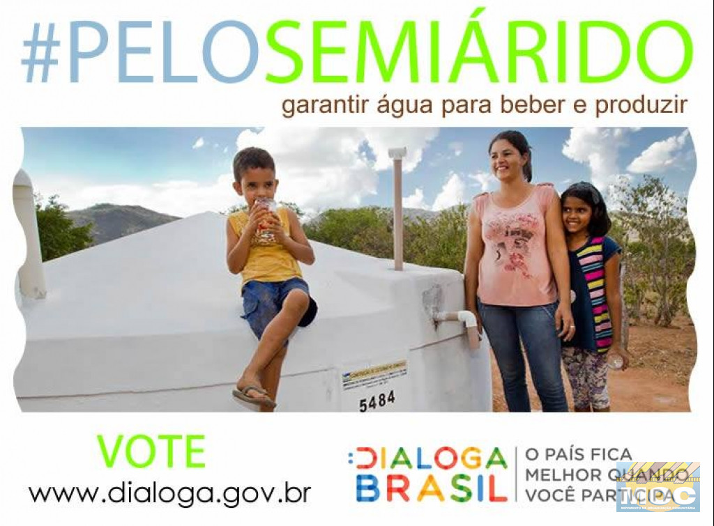 Acesso ao portal Dialoga Brasil pode garantir através do voto a água para beber e produzir no Semiárido