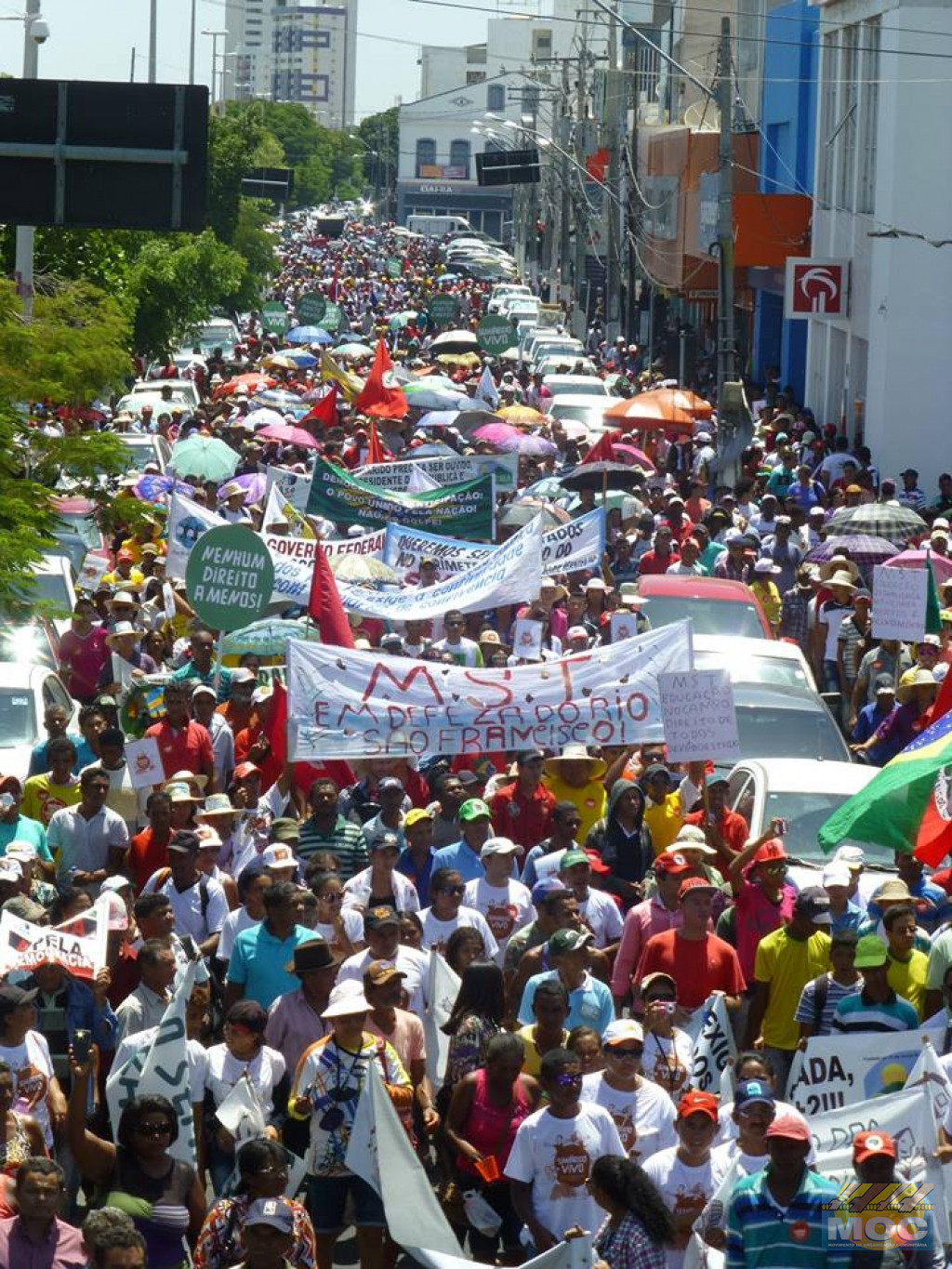 Vinte mil pessoas ecoaram vozes às margens do Velho Chico por um Semiárido Vivo e a revitalização do Rio São Francisco 