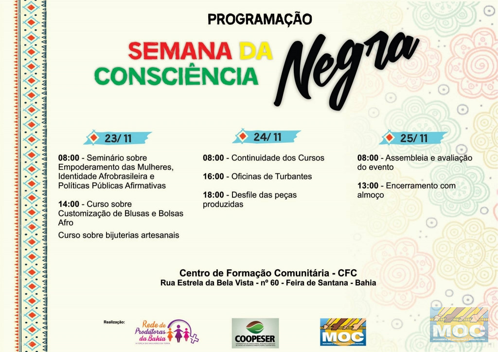 Semana da Conscientização Negra é celebrada com muitas atividades