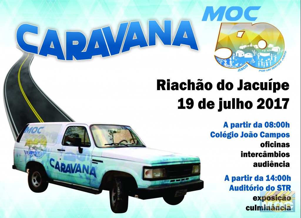 Riachão do Jacuípe receberá a  Caravana MOC 50 Anos nesta quarta-feira
