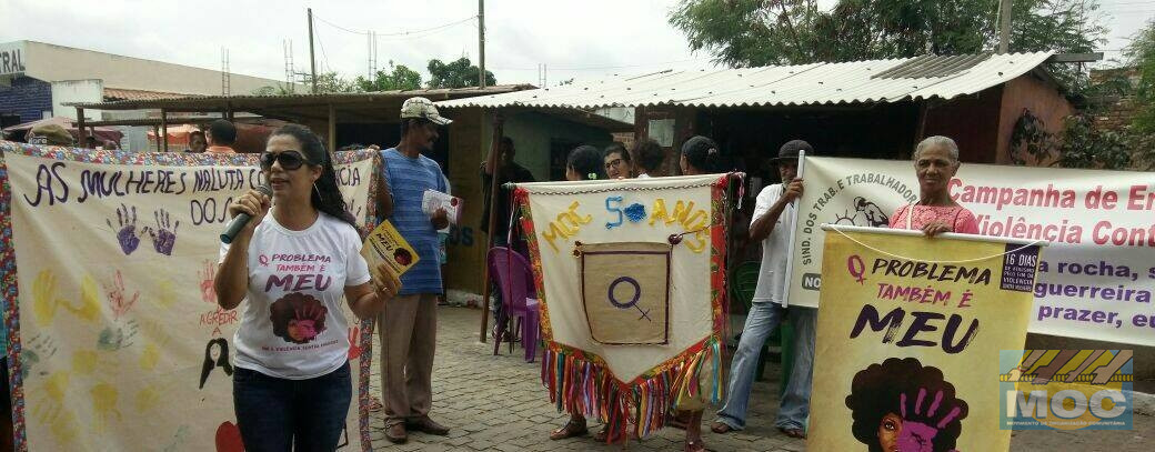 Caminhada com panfletagem sobre à Violência contras as mulheres foi realizada em Nova Fátima