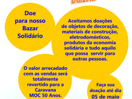 Doe para nosso Bazar Solidário