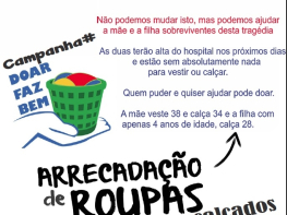 Campanha #DoarFazBem - Ajude as sobreviventes da tragédia em Feira de Santana