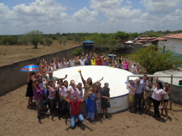 Comunidade de São Francisco comemora inauguração da sua cisterna escolar