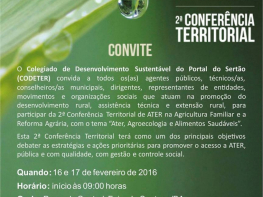 Vem aí a 2ª Conferência Territorial de ATER do Portal do Sertão 