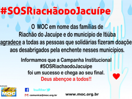 Suspensão da Campanha #SOSRiachaodoJacuipe