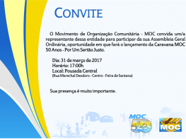MOC lançará em Assembleia Geral a Caravana comemorativa dos seus 50 anos 