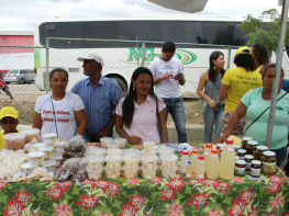 Empreendimentos expõem seus produtos durante o quarto aniversário do Armazém da Agricultura Familiar