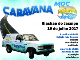 Riachão do Jacuípe receberá a  Caravana MOC 50 Anos nesta quarta-feira