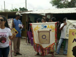 Caminhada com panfletagem sobre à Violência contras as mulheres foi realizada em Nova Fátima