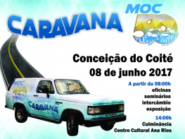 Conceição do Coité é o próximo destino da Caravana MOC 50 Anos